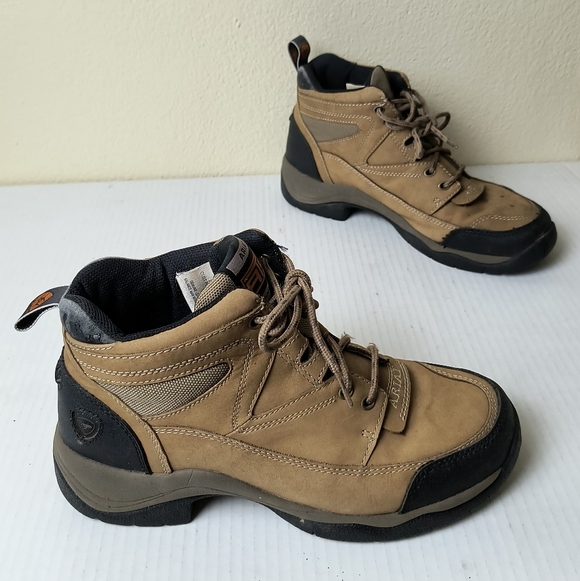Ariat Terrain Boots 8B Hiking Riding Taupe  Outdoor Lace Up - Picture 8 of 14
